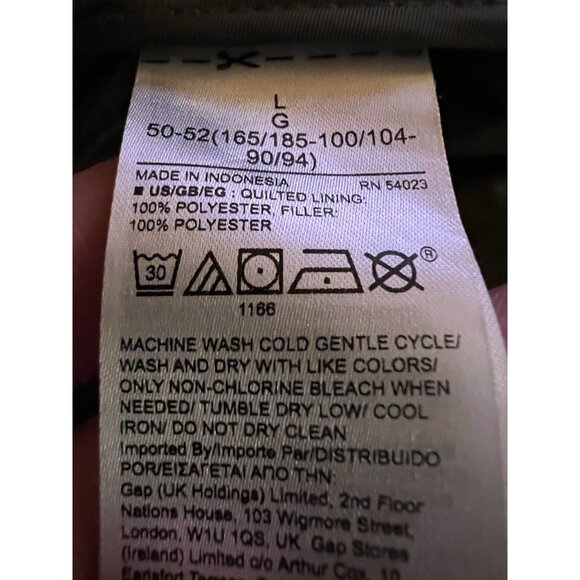 Vintage Y2K Gap 1969 army green utility parka jacket removable quilted liner L - Picture 11 of 16